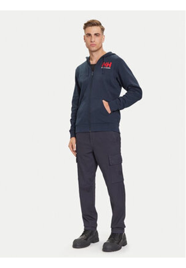 Helly Hansen Bluza HH Logo 54581 Granatowy Regular Fit. Kolor: niebieski. Materiał: bawełna