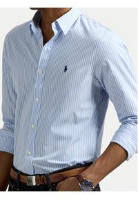 Polo Ralph Lauren Koszula 710929344020 Błękitny Slim Fit. Typ kołnierza: polo. Kolor: niebieski. Materiał: bawełna #6