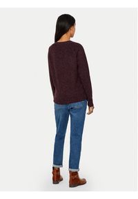 Vero Moda Sweter Doffy 10201022 Bordowy Regular Fit. Kolor: czerwony. Materiał: syntetyk #5