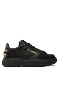 Love Moschino - LOVE MOSCHINO Sneakersy JA15394G0LIA0000 Czarny. Kolor: czarny. Materiał: skóra