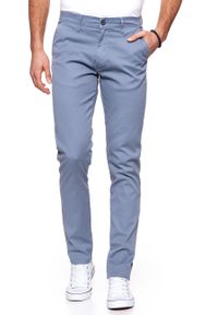 Wrangler - WRANGLER SPODNIE MĘSKIE CHINO FLINSTONE BLUE W16LHE13F. Materiał: materiał #8