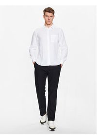 J.Lindeberg Koszula Clean FMST07687 Biały Slim Fit. Kolor: biały. Materiał: len #4