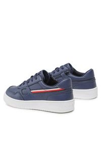 TOMMY HILFIGER - Tommy Hilfiger Sneakersy Stripes Low Cut Lace-Up Sneaker T3X9-32848-1355 S Granatowy. Kolor: niebieski. Materiał: skóra #4