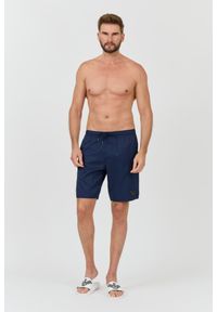 Emporio Armani - EMPORIO ARMANI Granatowe męskie kąpielówki De bain logo brodé, Rozmiar 54. Kolor: niebieski