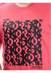 Michael Kors T-Shirt CS351I9FV4 Różowy Regular Fit. Kolor: różowy. Materiał: bawełna #3