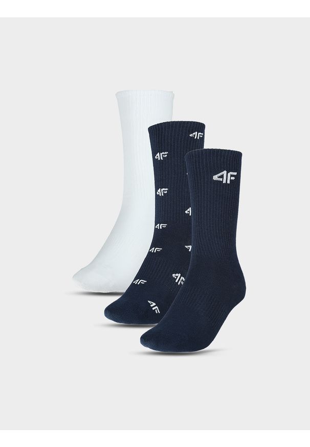 4f - 4F Skarpetki casual za kostkę (3-pack) chłopięce - multikolor 35-37. Kolor: wielokolorowy. Materiał: bawełna, materiał, poliamid, włókno