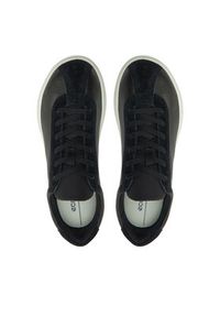ecco - ECCO Sneakersy Soft Zero W 22025351052 Czarny. Kolor: czarny. Materiał: zamsz, skóra