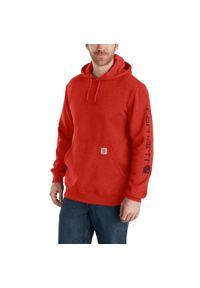 Bluza sportowa męska z kapturem Carhartt Midweight Sleeve Logo Hooded. Typ kołnierza: kaptur. Kolor: czerwony #1