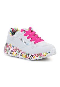 skechers - Buty Skechers Lovely Luv Jr 314976L-WMLT białe. Kolor: biały. Materiał: syntetyk, skóra. Szerokość cholewki: normalna #1