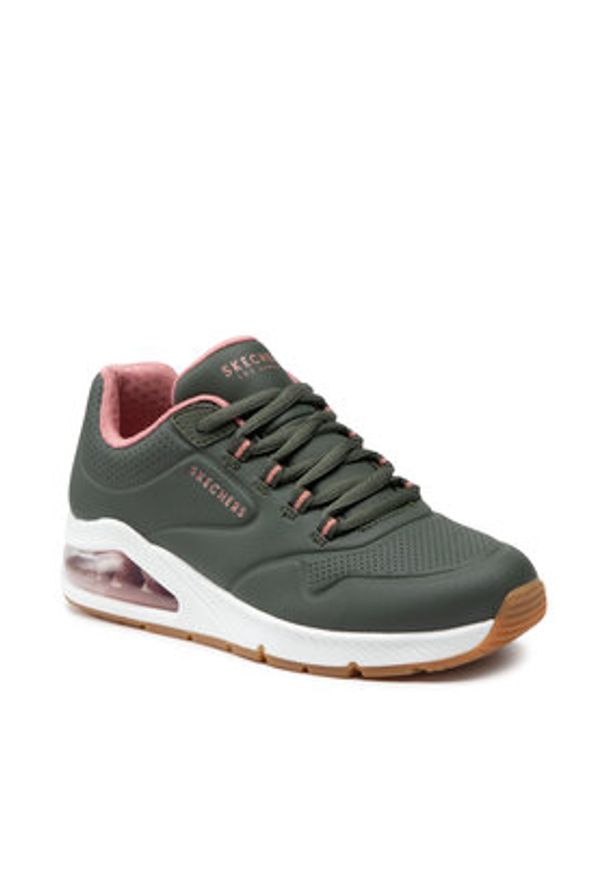 skechers - Skechers Sneakersy Uno 2 2nd Best 155542/OLV Zielony. Kolor: zielony. Materiał: skóra