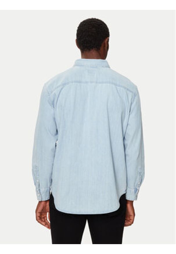 Levi's® Koszula Autentic A7210-0018 Błękitny Relaxed Fit. Kolor: niebieski. Materiał: bawełna