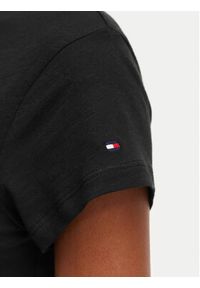 TOMMY HILFIGER - Tommy Hilfiger T-Shirt WW0WW48702 Czarny Slim Fit. Kolor: czarny. Materiał: bawełna #5
