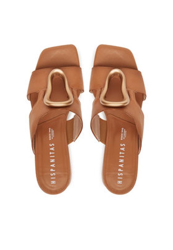 Hispanitas Klapki Dallas HV254074 Brązowy. Kolor: brązowy. Materiał: skóra