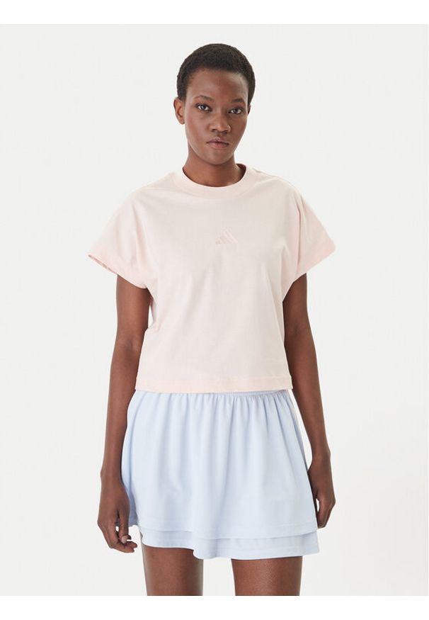 Adidas - adidas T-Shirt ALL SZN JY7807 Różowy Regular Fit. Kolor: różowy. Materiał: bawełna