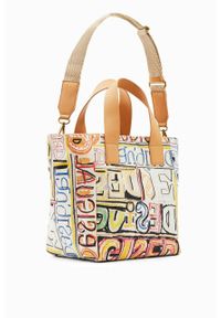 Desigual torebka x Disney kolor beżowy. Kolor: beżowy. Wzór: motyw z bajki. Rodzaj torebki: na ramię #2