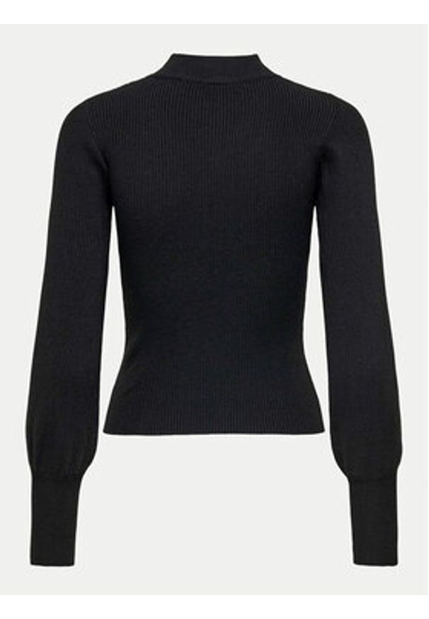 only - ONLY Golf 15331999 Czarny Regular Fit. Typ kołnierza: golf. Kolor: czarny. Materiał: syntetyk