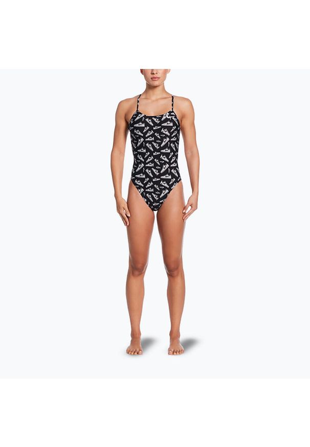 Strój pływacki jednoczęściowy damski Nike Hydrastrong Cutout. Kolor: czarny