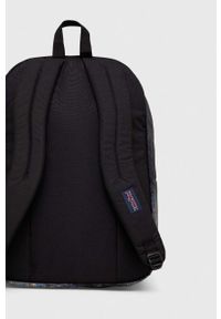 JanSport - Jansport plecak kolor czarny duży wzorzysty. Kolor: czarny. Materiał: włókno, materiał #3