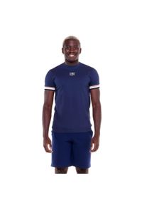 LEONE 1947 APPAREL - Męska koszulka w odcieniach ziemi. Kolor: niebieski. Materiał: tkanina. Sport: fitness