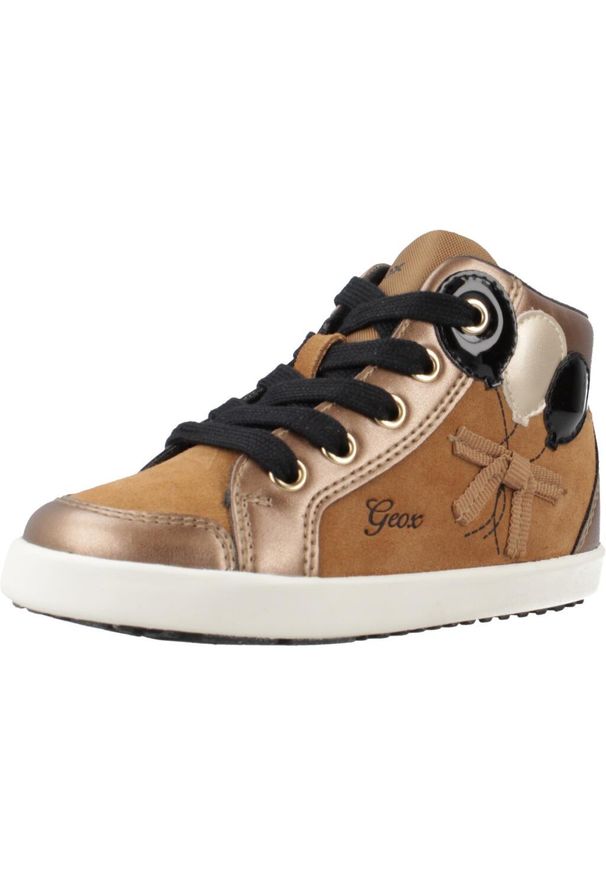 Geox - Buty GEOX B KILWI GIRL Brązowy. Kolor: brązowy. Materiał: syntetyk, tkanina, skóra. Sport: turystyka piesza