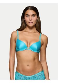 Triumph Biustonosz push-up Crazy Stupid Love 10222374 Niebieski. Kolor: niebieski. Materiał: syntetyk. Rodzaj stanika: push-up