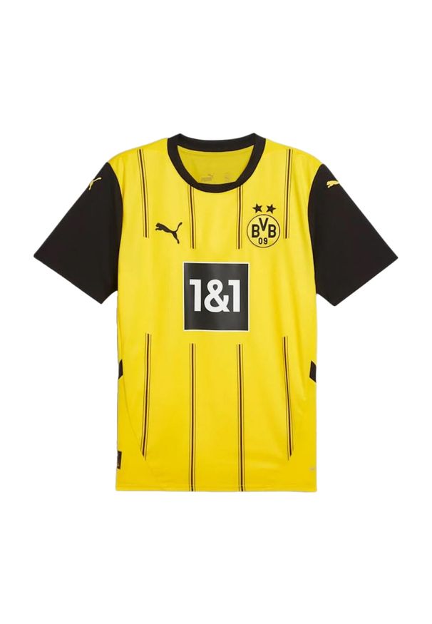 Puma - Męska Domowa Replika Koszulki Borussia Dortmund. Kolor: czarny, wielokolorowy, żółty. Sport: turystyka piesza