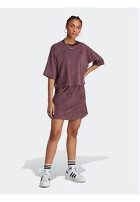 Adidas - adidas Spódnica dresowa adicolor Classics Suede HM1687 Bordowy Slim Fit. Kolor: czerwony. Materiał: syntetyk #2