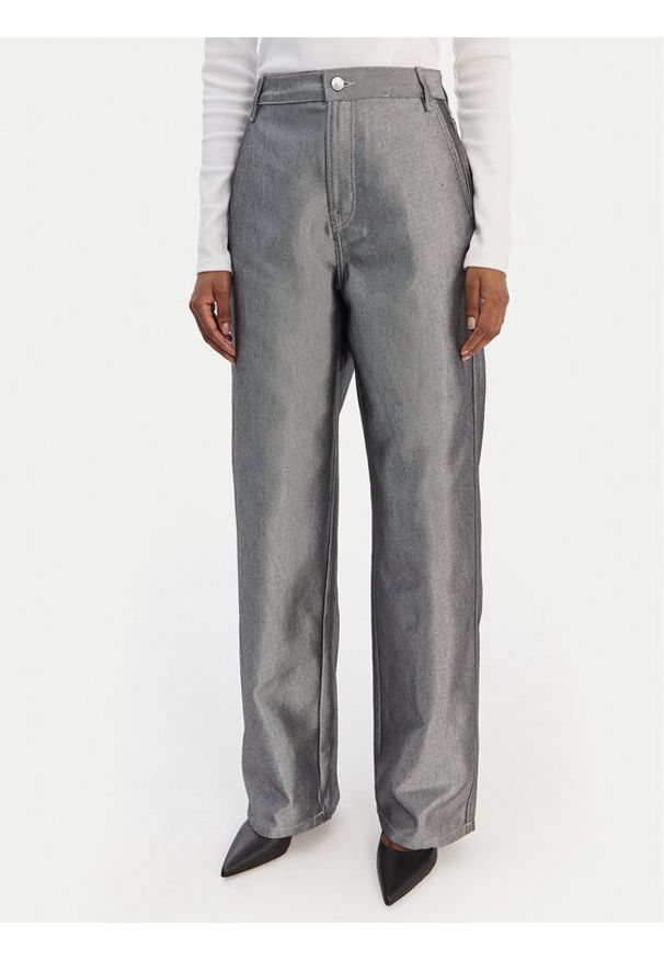 Calvin Klein Jeans Jeansy LV047E718G Szary Barrel Fit. Kolor: szary