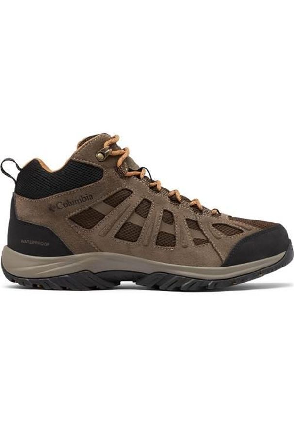 columbia - Buty trekkingowe męskie Columbia Redmond Iii Mid Waterproof. Kolor: brązowy. Materiał: skóra, tkanina