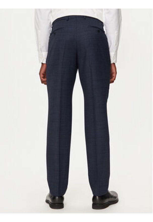 BOSS Garnitur 50528142 Granatowy Slim Fit. Kolor: niebieski. Materiał: wełna