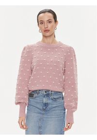 JDY Sweter 15304813 Różowy Regular Fit. Kolor: różowy. Materiał: syntetyk #1