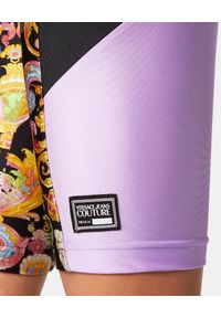 Versace Jeans Couture - VERSACE JEANS COUTURE - Spodenki rowerowe Versailles Print. Kolor: czarny. Materiał: materiał. Wzór: nadruk