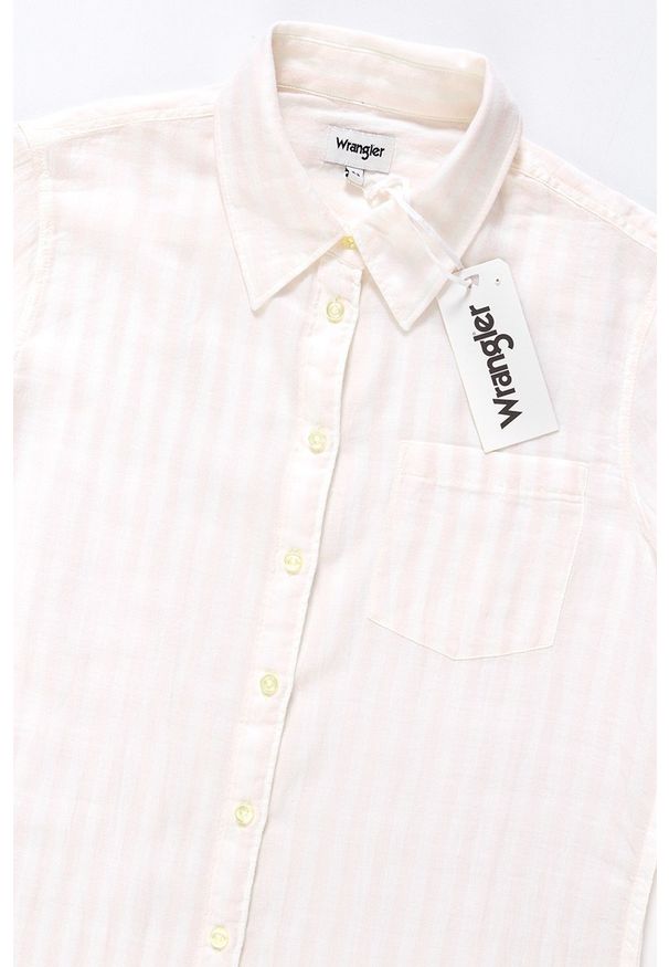 Wrangler - KOSZULA WRANGLER 1 PKT SHIRT PETAL PINK W5241OBY1 112129365. Długość rękawa: długi rękaw. Długość: długie