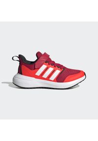 Buty do chodzenia dla dzieci Adidas FortaRun 2.0 Cloudfoam Elastic Lace. Kolor: biały, czerwony, wielokolorowy. Materiał: materiał. Model: Adidas Cloudfoam. Sport: turystyka piesza