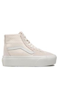 Vans Sneakersy Sk8-Hi Tapered VN0A7Q5PBKN1 Beżowy. Kolor: beżowy. Materiał: materiał