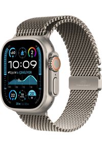 APPLE - Apple Watch Ultra 2 (GPS + Cellular) 49mm Natural Titanium Case with Natural Titanium Milanese Loop, Medium (MX5R3)