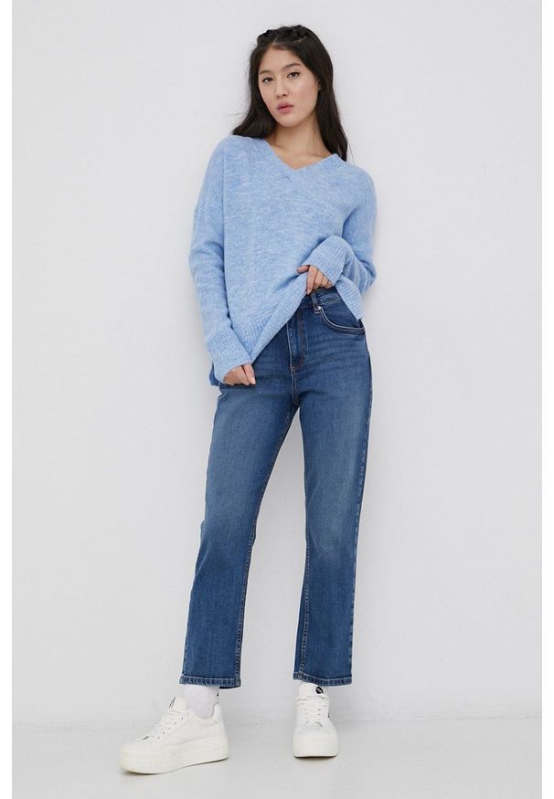 Tom Tailor Jeansy damskie medium waist. Kolor: niebieski
