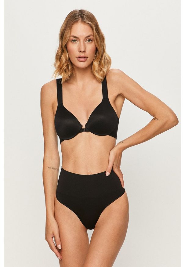Spanx - Biustonosz modelujący Bra-llelujah!. Kolor: czarny. Rodzaj stanika: odpinane ramiączka, wyciągane miseczki. Wzór: gładki