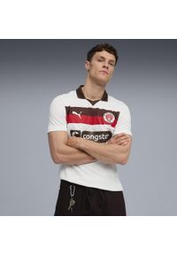 Puma - Męska koszulka wyjazdowa FC St. Pauli 25/26 PUMA White Espresso Brown. Kolor: brązowy, biały, wielokolorowy. Sport: piłka nożna