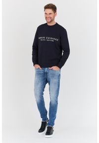 Armani Exchange - ARMANI EXCHANGE Granatowa męska bluza, Rozmiar L. Kolor: niebieski #6