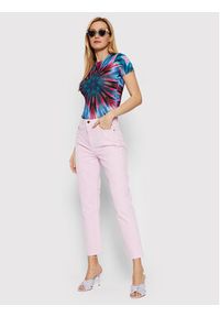 Desigual Jeansy Lena 22SWDD52 Fioletowy Straight Fit. Kolor: fioletowy