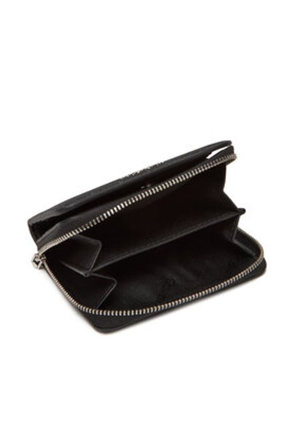 Calvin Klein Portfel Ck Must Aop Md Zip Around W Flap LV04F1037G Czarny. Kolor: czarny. Materiał: skóra