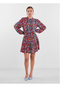 YAS Sukienka koszulowa 26030717 Kolorowy Regular Fit. Materiał: wiskoza. Wzór: kolorowy. Typ sukienki: koszulowe #2