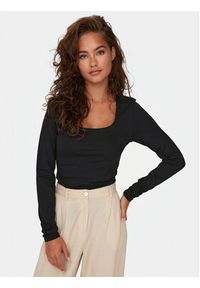 only - ONLY Bluzka Lea 15302647 Czarny Slim Fit. Kolor: czarny. Materiał: syntetyk #5