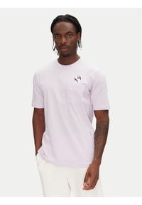 Adidas - adidas T-Shirt Lounge Slides Graphic Pocket JM0375 Fioletowy Regular Fit. Kolor: fioletowy. Materiał: bawełna