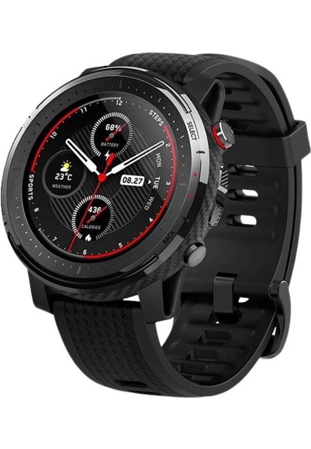 AMAZFIT - Smartwatch Amazfit Stratos 3 Czarny (W1929TY1N). Rodzaj zegarka: smartwatch. Kolor: czarny