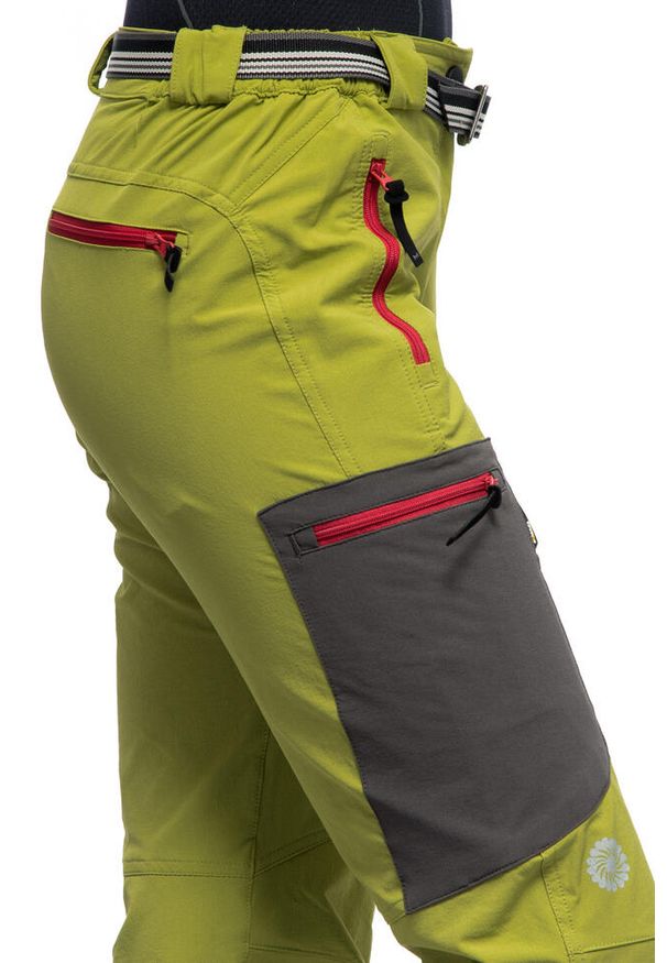 Spodnie trekkingowe Extendo damskie Milo Vino Lady. Kolor: żółty. Materiał: tkanina. Sport: turystyka piesza