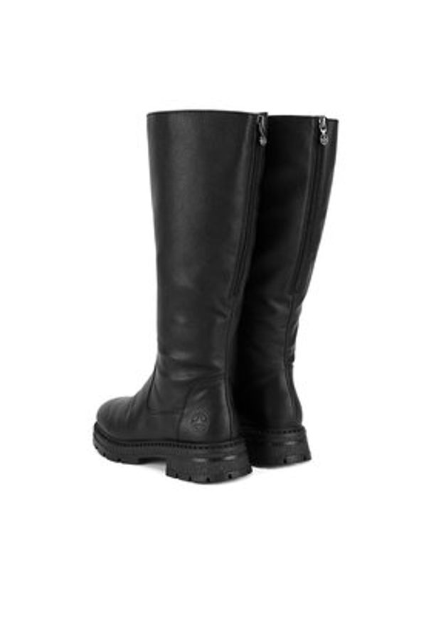 Rieker Kozaki Z9856-00 Czarny. Kolor: czarny. Materiał: skóra