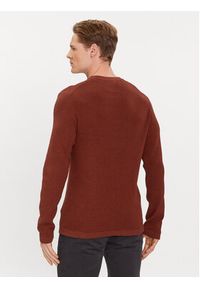 Selected Homme Sweter 16079776 Bordowy Regular Fit. Kolor: czerwony. Materiał: bawełna #6