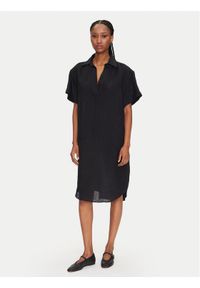 GANT - Gant Sukienka letnia 4503433 Czarny Relaxed Fit. Kolor: czarny. Materiał: len. Sezon: lato #1